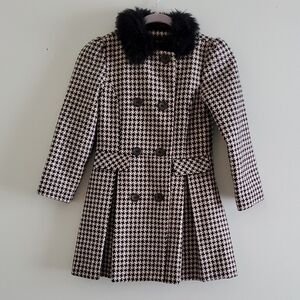 Holiday Editions Black and White Houndstooth Coat